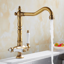 Load image into Gallery viewer, Vintage Brass Two-Handle Faucet

