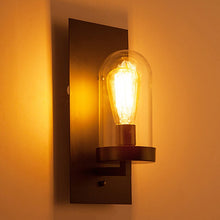 Load image into Gallery viewer, vintage industrial wall sconce in black
