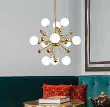 Load image into Gallery viewer, Fleur - Frosted Glass Multi-Bulb Art Deco Chandelier
