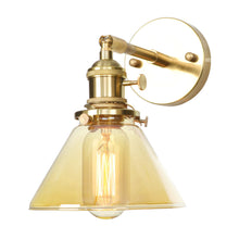 Load image into Gallery viewer, amber classic style copper wall sconce
