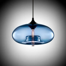Load image into Gallery viewer, blue tinted glass nordic glass pendant light
