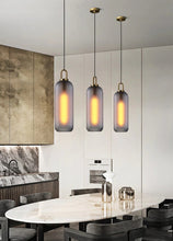 Load image into Gallery viewer, Frosted Cylindrical Glass Pendant Lights
