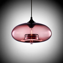 Load image into Gallery viewer, red wine tinted glass pendant light
