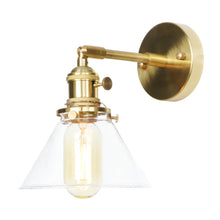 Load image into Gallery viewer, farmhouse chic vintage clear glass wall sconce
