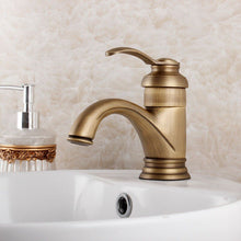 Load image into Gallery viewer, rustic brass single hole bathroom faucet
