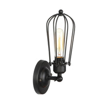 Load image into Gallery viewer, black edison bulb vintage wall sconce
