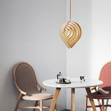 Load image into Gallery viewer, modern wood rustic restaurant pendant lights
