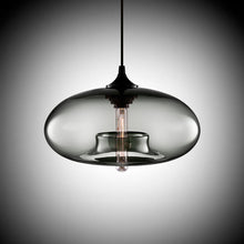 Load image into Gallery viewer, gray tinted glass modern pendant light fixture
