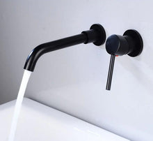 Load image into Gallery viewer, Black Wall Mounted Bathroom Faucet
