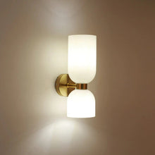 Load image into Gallery viewer, Modern Brass White Frosted Glass Wall Light
