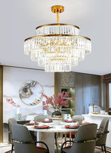 Load image into Gallery viewer, Modern Glass crystal chandelier for dining room

