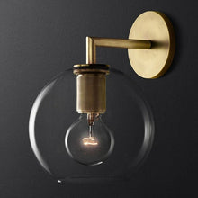 Load image into Gallery viewer, Glass Globe Modern Brass Wall Sconce
