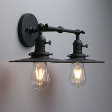 Load image into Gallery viewer, matte black vintage wall sconce
