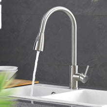 Load image into Gallery viewer, Pull out Brushed Nickel Kitchen Faucet
