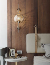 Load image into Gallery viewer, glass globe farmhouse chic wall light
