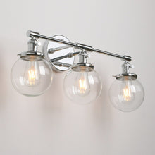 Load image into Gallery viewer, dial switch classic retro three bulb chrome wall sconce
