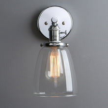 Load image into Gallery viewer, chrome vintage farmhouse wall sconce
