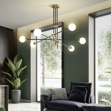 Load image into Gallery viewer, frosted glass four bulb modern light fixture
