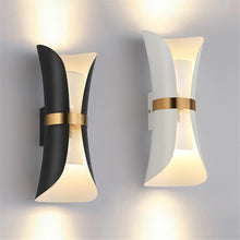 Load image into Gallery viewer, Modern European Ribbon Wall Sconces in black and white finishes
