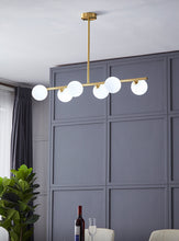 Load image into Gallery viewer, Six bulb farmhouse modern chandelier

