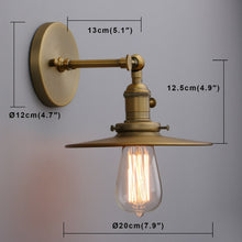 Load image into Gallery viewer, Olson rustic wall sconce dimensions
