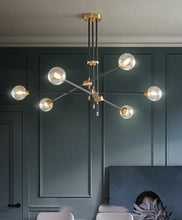 Load image into Gallery viewer, designer multi-bulb ceiling pendant light fixture
