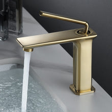 Load image into Gallery viewer, polished gold single handle bathroom faucet
