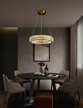 Load image into Gallery viewer, Harper - Modern Glass Crystal Ring Chandelier
