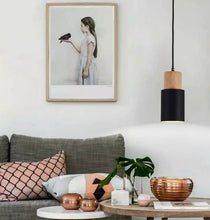 Load image into Gallery viewer, black designer Nordic style pendant light
