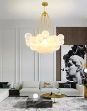 Load image into Gallery viewer, European Glass Globe Chandelier in Gold
