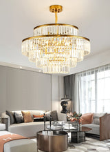 Load image into Gallery viewer, Modern Glass crystal chandelier for bedroom
