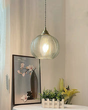 Load image into Gallery viewer, copper and glass vintage pendant lights
