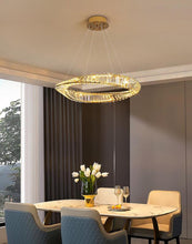 Load image into Gallery viewer, Spiral Glass Crystal Chandelier
