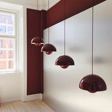 Load image into Gallery viewer, maroon flower bud pendant lights
