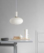 Load image into Gallery viewer, frosted white retro glass pendant light
