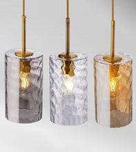 Load image into Gallery viewer, textured glass farmhouse kitchen island pendant lights
