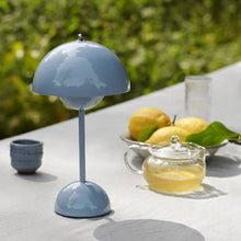 Load image into Gallery viewer, light blue indoor and outdoor dining lamp
