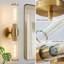 Load image into Gallery viewer, Classic Two-Bulb Glass Wall/Vanity Sconce
