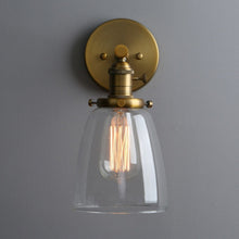 Load image into Gallery viewer, antique brass rustic wall sconce
