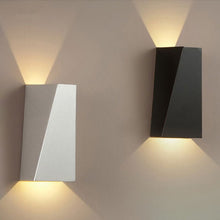 Load image into Gallery viewer, modern geometric wall lights in black and white
