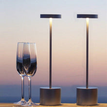 Load image into Gallery viewer, knob switch silver table lamps
