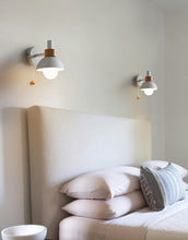Load image into Gallery viewer, pastel white bedside wall sconces

