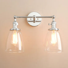 Load image into Gallery viewer, Modern Vintage Chrome Wall Light Fixture

