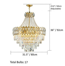 Load image into Gallery viewer, Caspian - Luxury Glass Crystal Chandelier
