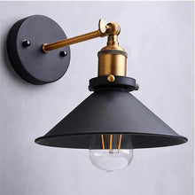 Load image into Gallery viewer, black and brass modern wall light
