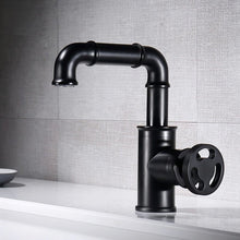 Load image into Gallery viewer, Single handle industrial black Retro Brass Bathroom Faucet
