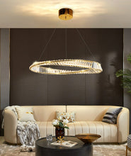 Load image into Gallery viewer, elegant living room spiral glass chandelier

