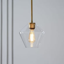 Load image into Gallery viewer, Brass Clear Glass Pendant Light
