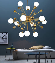 Load image into Gallery viewer, Fleur - Frosted Glass Multi-Bulb Art Deco Chandelier
