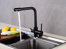Load image into Gallery viewer, Black Dual Handle Kitchen Faucet
